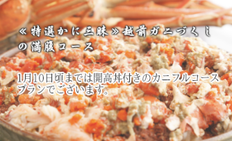 開高丼付き越前がにフルコースプラン